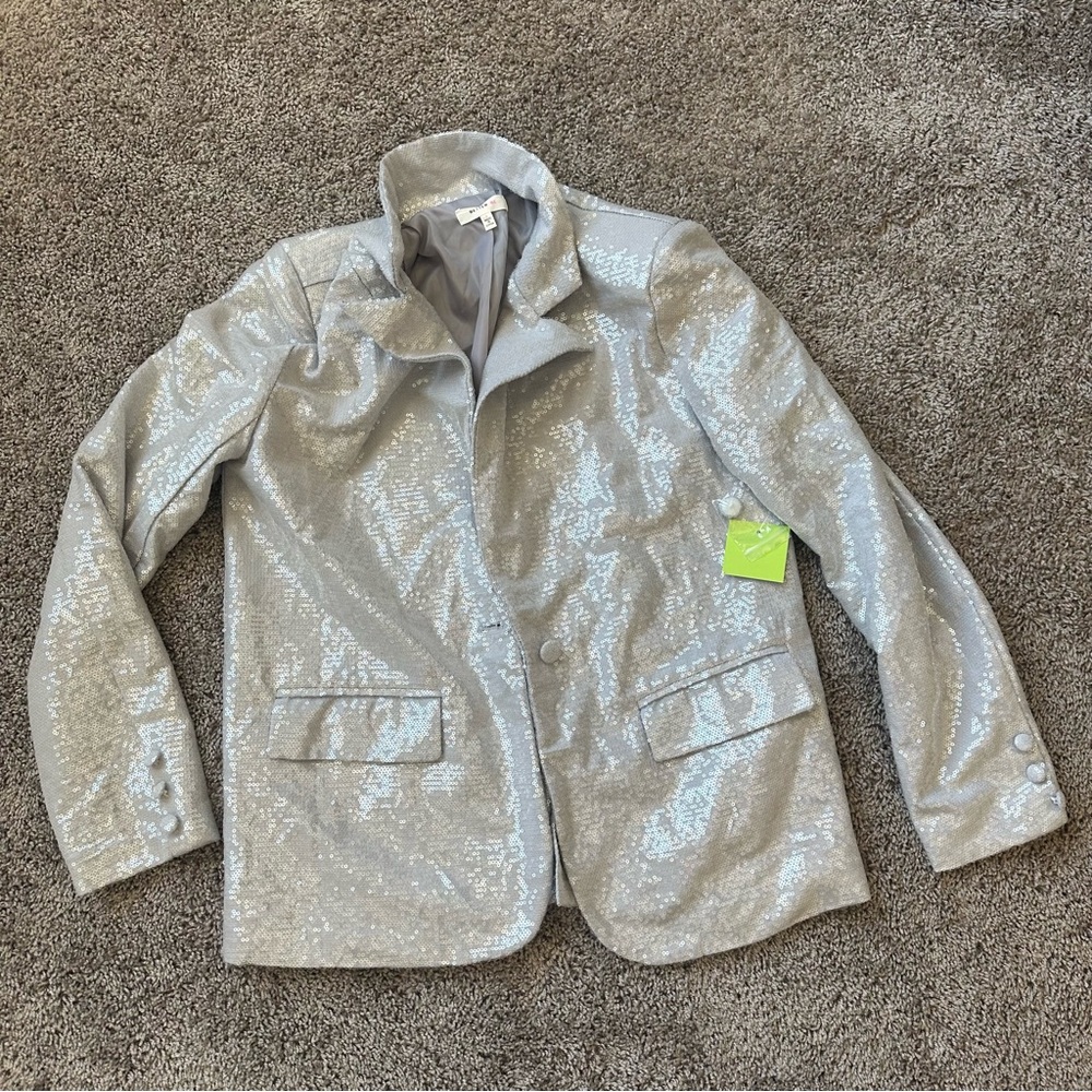 Better Be Silver Sequin Blazer